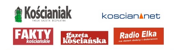 Logo: Kościaniak, koscian.net, Fakty Kościańskie, Gazeta Kościańska, Radio Elka
