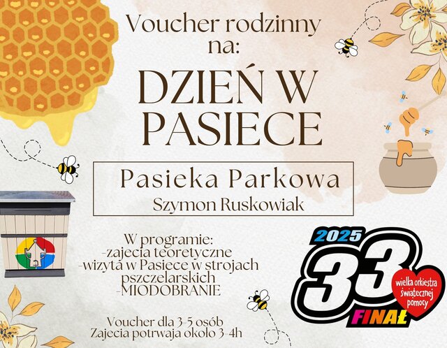 Voucher na ,,Dzień w pasiece'' dla całej rodziny od Pasieka Parkowa Szymon Ruskowiak