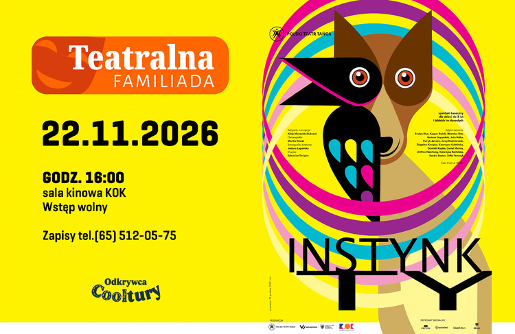 Teatralna Familaiada „InstynkTY” - spektakl dla najmłodszych w KOK